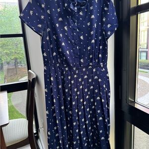 J. Crew Blue Midi Dress